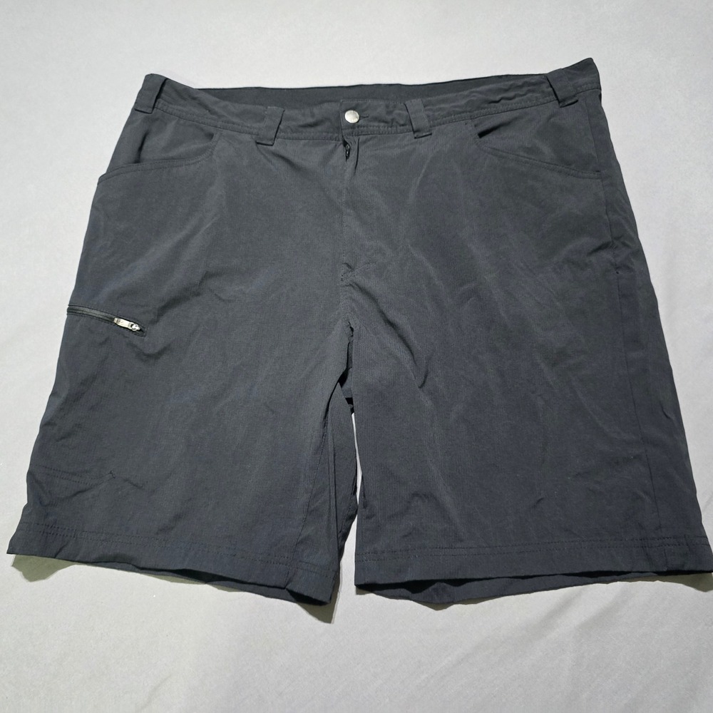 Columbia Hiking Shorts Mens 44 Black Nylon Stretch Cargo Pockets ripstop
